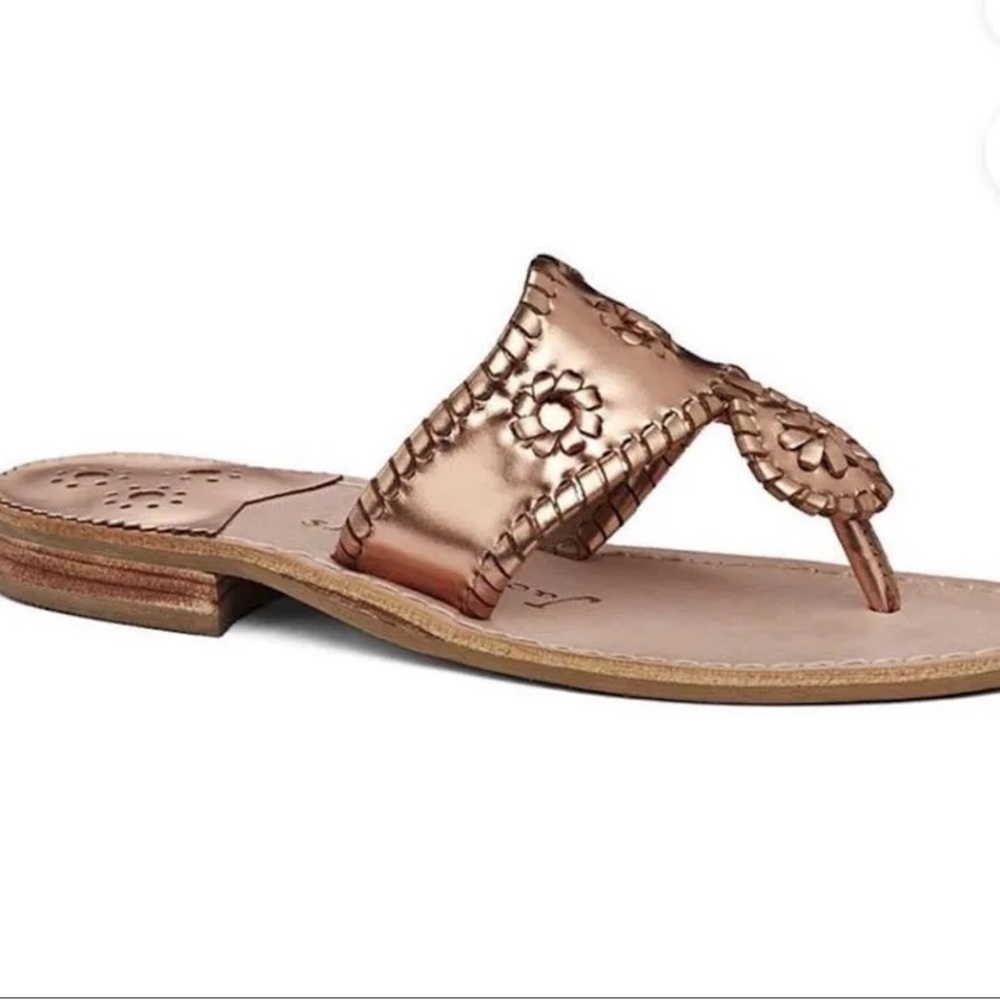 Bronze Jack Rogers Sandal - Jacks Flat Sandal. Size 7